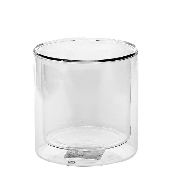 ΠΟΤΗΡΙ ΔΙΠΛΟΤΟΙΧΟ ΚΥΛΙΝΔΡ. BOROSILICATE 350ML 9Χ9Χ9ΕΚ | Συσκευασία 2 τμχ