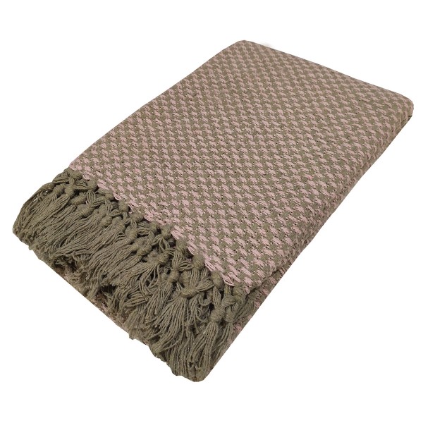 Ριχτάρι Polycotton 190x250εκ. Ψάθα Brown-Pink 7014006-3