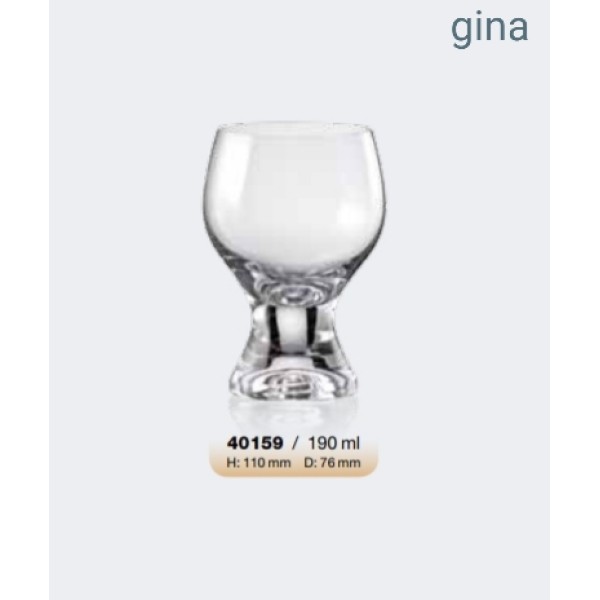 Σετ 6τμχ Ποτήρι Τσεχίας Gina 190ml