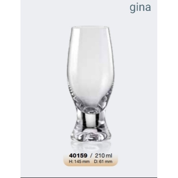 Σετ 6τμχ Ποτήρι Τσεχίας Gina 210ml