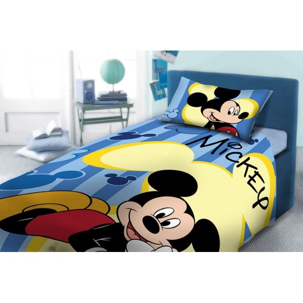 Σετ Παπλωματοθήκη Μονή 160x240εκ. Mickey 960 Digital Print Disney Dimcol