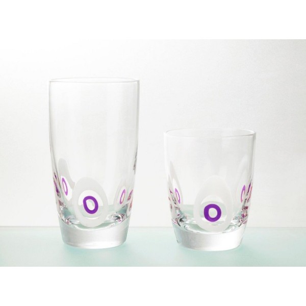 Σετ Ποτήρια Νερού 6τμχ Γυάλινα Poua Amethyst 455ml CRYSPO TRIO 52.112.50