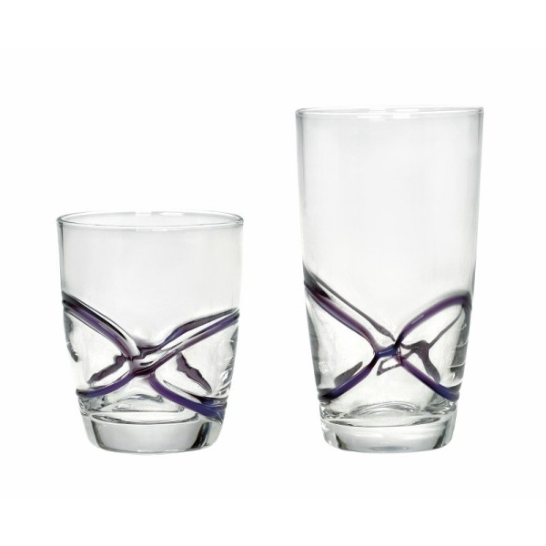 Σετ Ποτήρια Νερού 6τμχ Γυάλινα X-treme Amethyst 455ml CRYSPO TRIO 52.982.50 