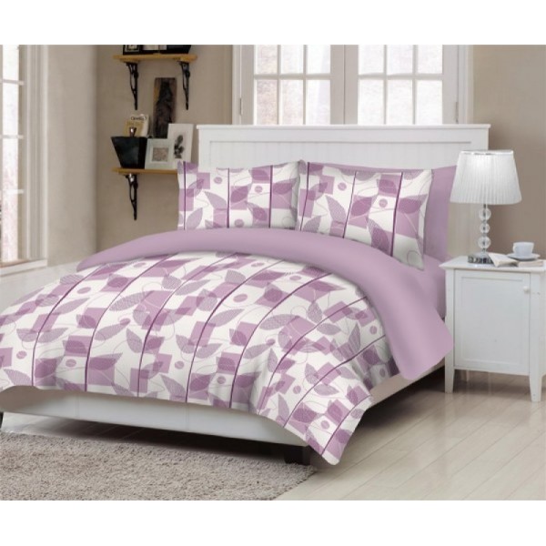 Σετ Σεντόνια Βαμβακερά Υπέρδιπλα 240x270εκ. Tangram lilac 24home