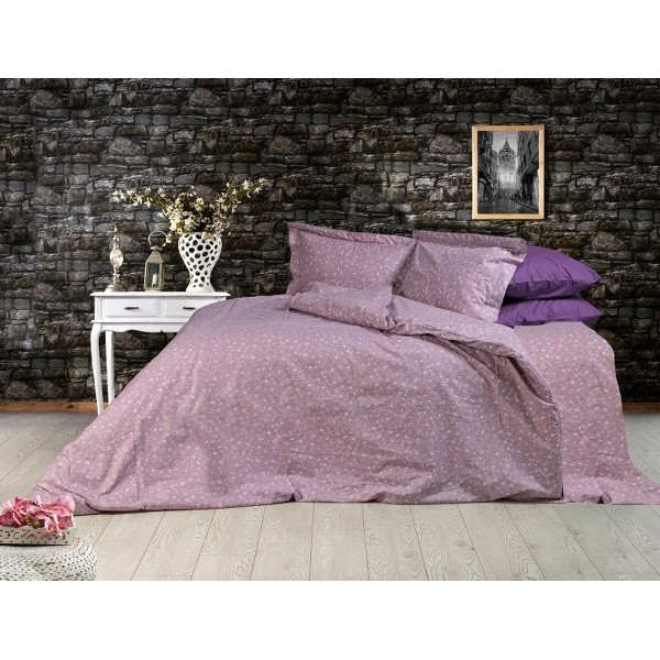 Σετ Σεντόνια Φανελένια Μονά 160x240εκ. Μυρτώ 349 Lilac DimCol