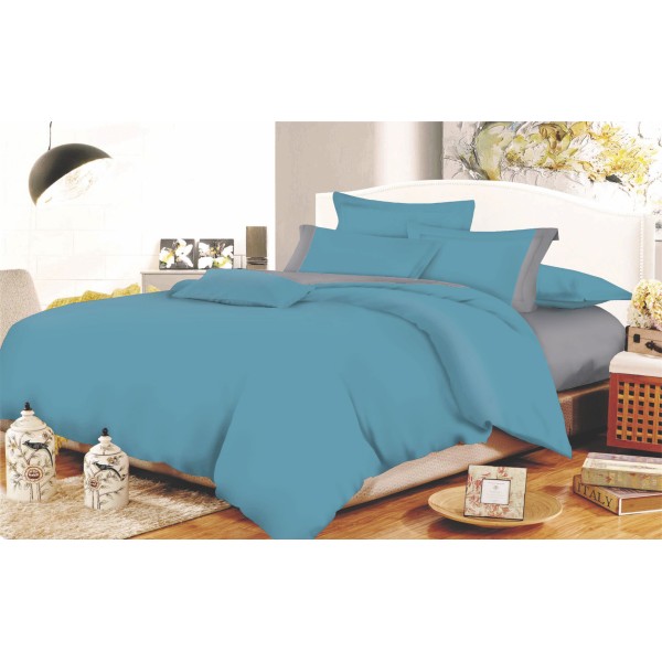 Σετ Σεντόνια Φάσα Polycotton Μονά 160x240εκ. Dolphin Blue-Grey Komvos Home 7000009-31