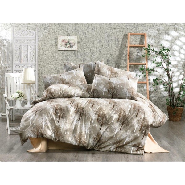 Σετ Σεντόνια Polycotton King 240x270εκ. Forest 311 Beige Dimcol