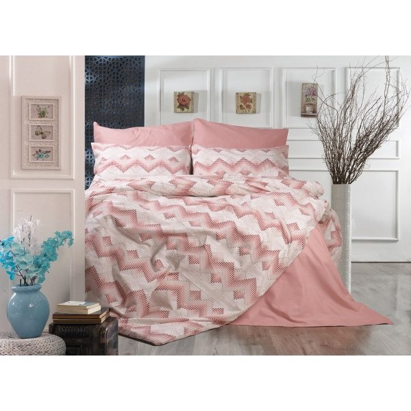 Σετ Σεντόνια Polycotton King 240x270εκ. Πηνελόπη 441 Coral DimCol