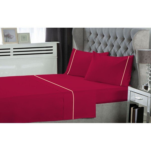 Σετ Σεντόνια Polycotton King 270x300εκ. Cherry Le Blanc 7005967-17