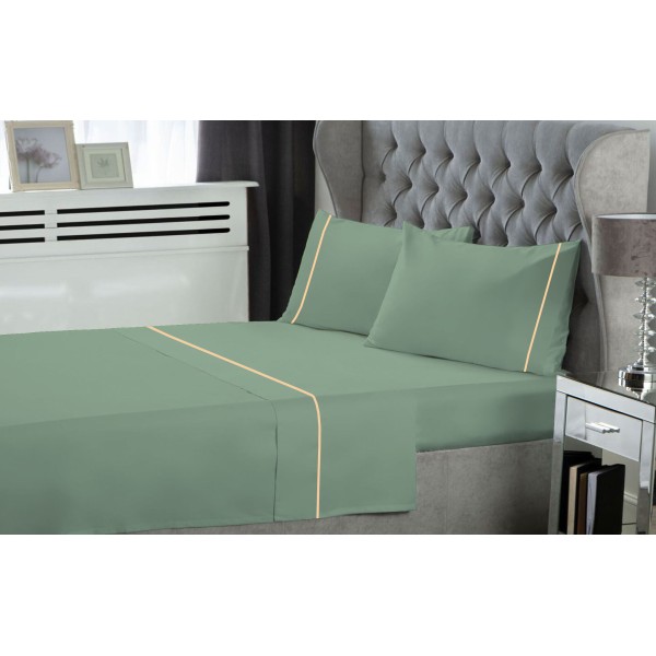 Σετ Σεντόνια Polycotton King 270x300εκ. Green Le Blanc 7005967-19