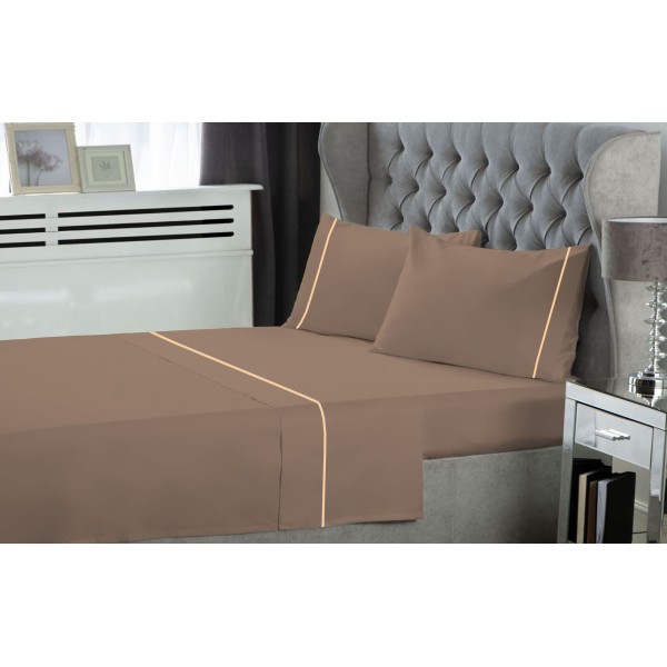 Σετ Σεντόνια Polycotton King 270x300εκ. Light Brown Le Blanc 7005967-21