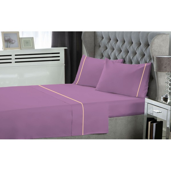 Σετ Σεντόνια Polycotton King 270x300εκ. Lilac Le Blanc 7005967-18