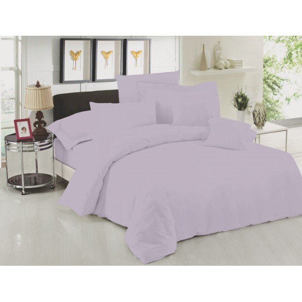 Σετ Σεντόνια Υπέρδιπλα Μονόχρωμα 240x270εκ. Le Blanc Light Mauve 7010275-33