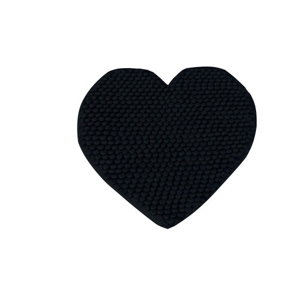 Ταπέτο Μπάνιου Polycotton 65x65εκ. Cuore Black Makis Tselios