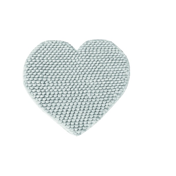 Ταπέτο Μπάνιου Polycotton 65x65εκ. Cuore Silver Makis Tselios