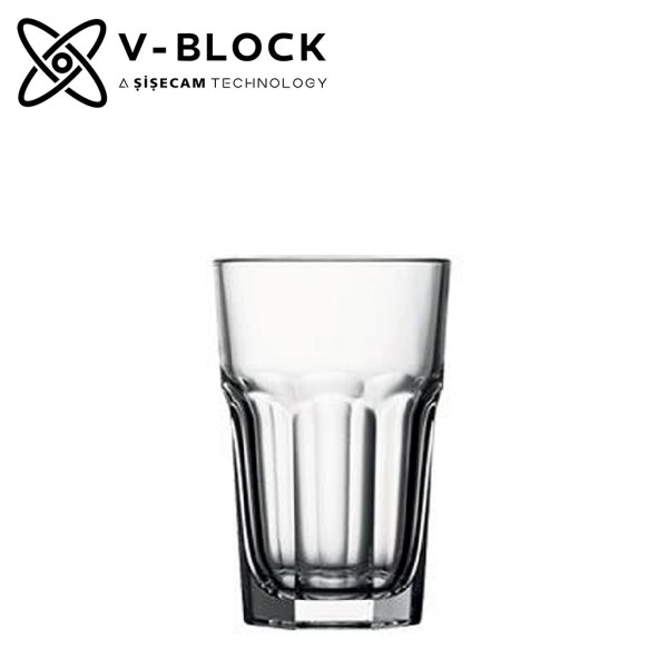 V-BLOCK CASABLANCA TEMPERED JUICE&LONG DRINK 295CC P/960 GB6.OB24. | Συσκευασία 6 τμχ