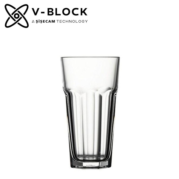 V-BLOCK CASABLANCA TEMPERED LD 365CC 14.8CM P/648 GB6.OB24. | Συσκευασία 6 τμχ