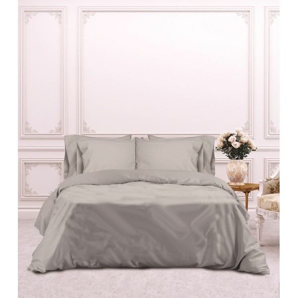 Ζεύγος Μαξιλαροθήκες Βαμβακοσατέν Oxford 50x70εκ. Rihanna Silver Grey Makis Tselios