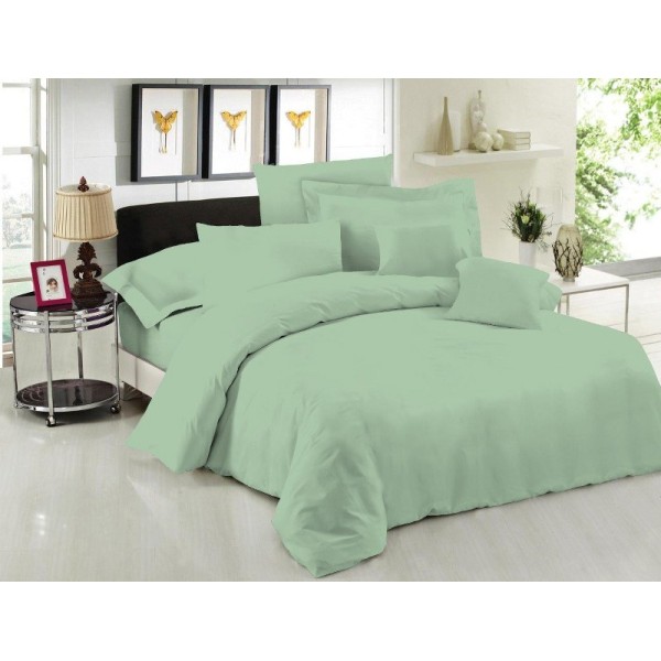 Ζεύγος Μαξιλαροθήκες Polycotton 50x70εκ. Le Blanc Green