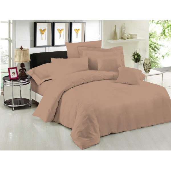 Ζεύγος Μαξιλαροθήκες Polycotton 50x70εκ. Le Blanc Light Brown